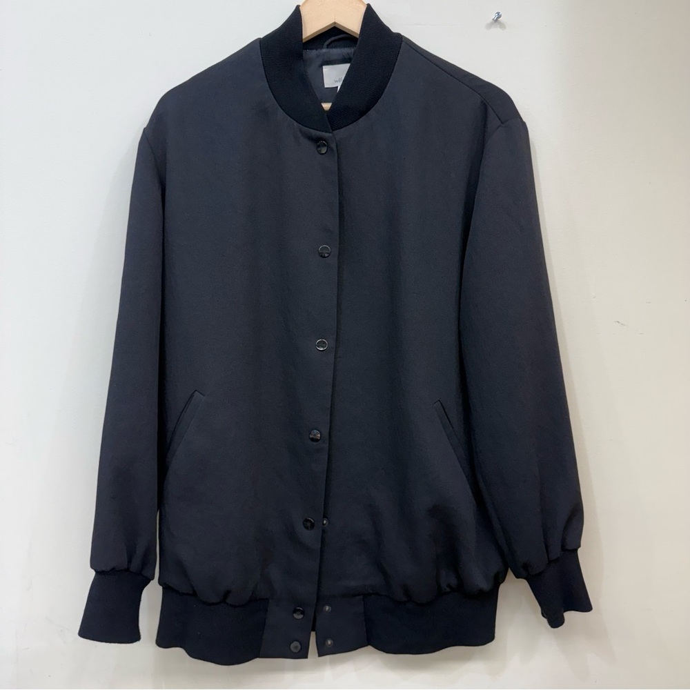 Wilfred Oversized Black Bomber Jersey Jacket Size 3